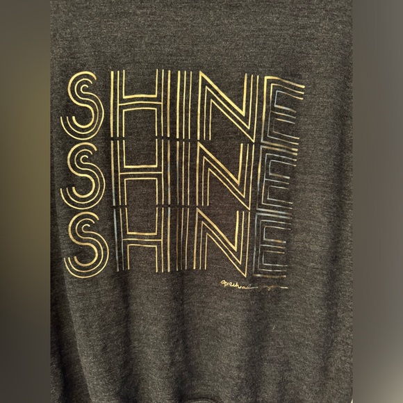 Spiritual Gangster Shine Crew Neck Savasana Pullover Sweater Grey Size Small - Picture 5 of 7